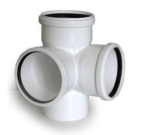 Крестовина двухплоскостная ELITE 110х110х110 мм 87 градусов белая 24570