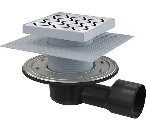 Трап для душа RAVAK SN501 105x105/50 мм нержавеющая сталь X01435