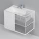 Тумба под раковину подвесная AM.PM Inspire V2.0 80 см 3 ящика белый матовый M50AFHX0803WM