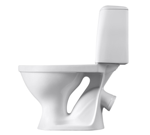 Унитаз-компакт Sanita Соната белый сиденье полипропилен косой выпуск 1.P201.2.S00.00B.F