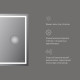 Зеркало настенное AM.PM Gem с LED-подсветкой часами и косметическим зеркалом 65 см M91AMOX0653WG