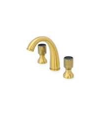 Смеситель для раковины Boheme Royal Cristal на 3 отверстия бронза/черный кристалл 317-Royal/CRST black