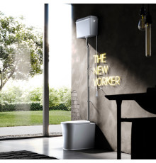 Унитаз напольный Kerasan The New Yorker 60х36.5 см с высоким бачком фурнитура хром белый глянцевый 569101/568001/759290/7593K1/561801F