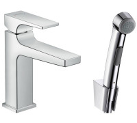 Смеситель для раковины Hansgrohe Metropol 100 с гигиеническим душем хром 32522000