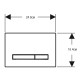 Клавиша смыва Geberit Sigma50 для двойного смыва квадратная хром/белый 115.788.11.2