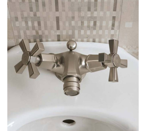 Смеситель для биде Sbordoni Déco Prestige на 1 отверстие с донным клапаном никель DP76NI