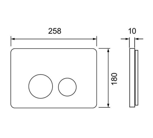 Панель смыва для унитаза TECE TECEspring металлическая нержавеющая сталь сатин S240502