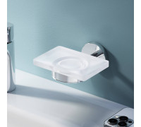 Мыльница стеклянная с настенным держателем AM.PM X-Joy хром A85A34200