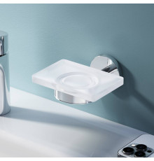 Мыльница стеклянная с настенным держателем AM.PM X-Joy хром A85A34200