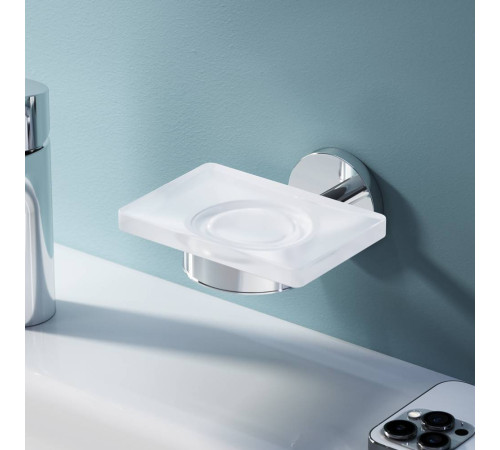 Мыльница стеклянная с настенным держателем AM.PM X-Joy хром A85A34200