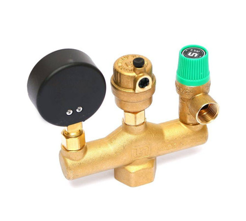 Группа безопасности котла Uni-Fitt до 50 кВт 1 3 бар латунь 252G4530