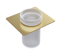 Стакан для зубных щеток подвесной Boheme Space стеклянный матовое золото 10966-MG-TUM