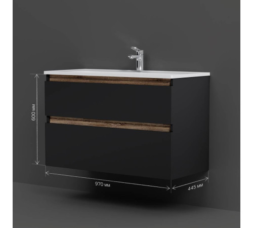 Тумба под раковину подвесная AM.PM X-Joy 100 см черный матовый M85AFHX1002BM