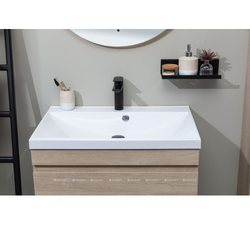 Полка Aquanet Магнум 300х80х100 мм открытая черный матовый 00302224