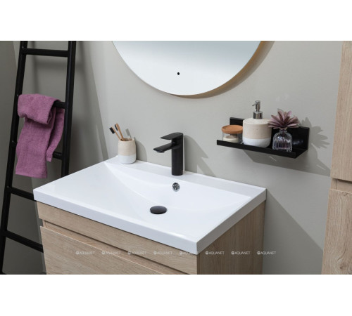 Полка Aquanet Магнум 300х80х100 мм открытая черный матовый 00302224