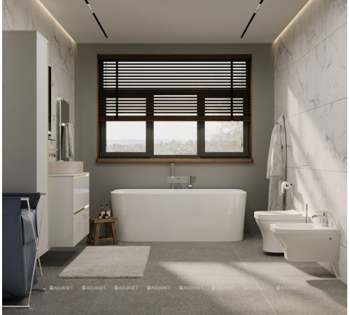 Тумба Allen Brau Activity 80 см белый матовый черный браш 1.34004.WM