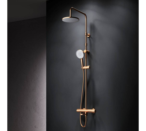 Душевая система AM.PM X-Joy с термостатом розовое золото F0785A544