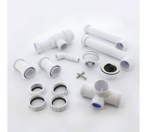 Сифон McAlpine бутылочный 1 1/2 x 40 мм для двойной раковины с выпусками 70 мм MRSK5-A