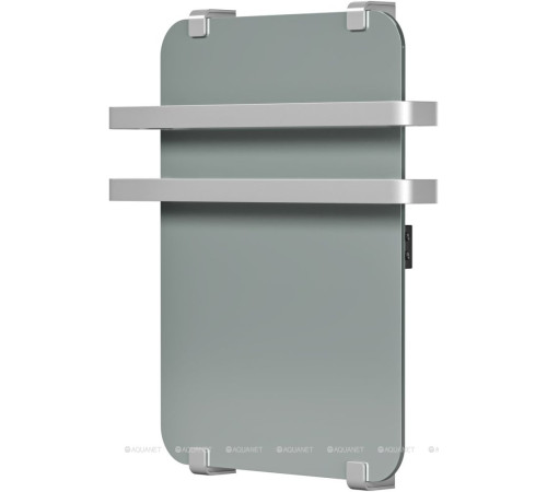 Полотенцесушитель Allen Brau INFINITY 600х440 мм зеркало с рейлингом 2.0 и креплением серебро браш 00325642