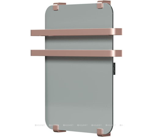 Полотенцесушитель Allen Brau INFINITY 600х440 мм зеркало с рейлингом 2.0 и креплением медь браш 00325649