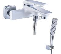 Смеситель для ванны Lemark Allegro с коротким изливом хром/белый LM5914CW