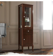 Пенал напольный Kerasan Retro 46.5x34x160.5 см орех ручки керамика 731540-dx