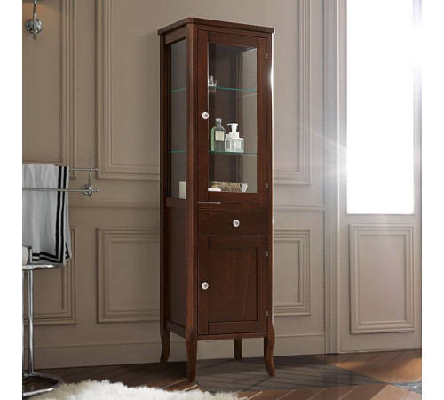 Пенал напольный Kerasan Retro 46.5x34x160.5 см орех ручки керамика 731540-dx