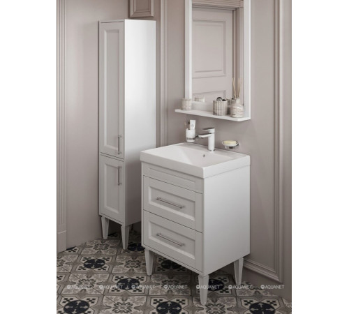 Комплект 1 Раковина керамическая накладная Aquanet Flash 605x465x195 мм 00333266