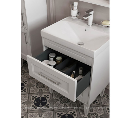 Комплект 1 Раковина керамическая накладная Aquanet Flash 605x465x195 мм 00333266