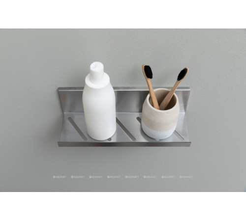 Полка Aquanet Магнум 300х80х100 мм открытая сталь браш 00334113