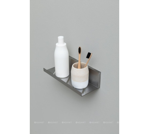 Полка Aquanet Магнум 300х80х100 мм открытая сталь браш 00334113