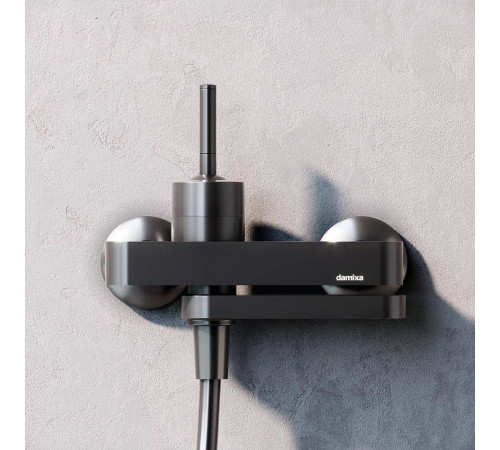 Смеситель для ванны и душа AM.PM Arc с поворотным изливом матовый черный 291000300