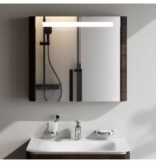 Зеркальный шкаф с подсветкой AM.PM Inspire V2.0 80 см левый табачный дуб M30MCL0801TF