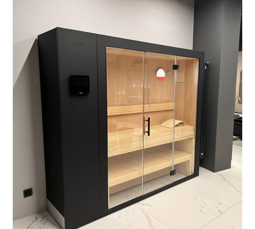 Сауна раздвижная KLAFS S1 L 232х160(60)х211 см 6.0 кВт черный матовый S1 KLAFS L Black