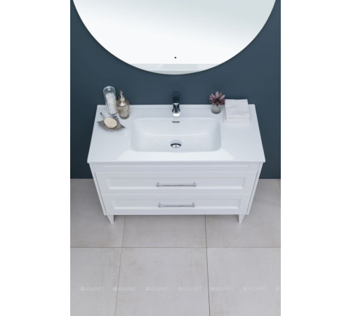 Тумба с раковиной Aquanet Бостон new 100 (Flat) белый сатин 00345363