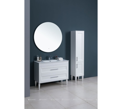 Тумба с раковиной Aquanet Бостон new 100 (Flat) белый сатин 00345363