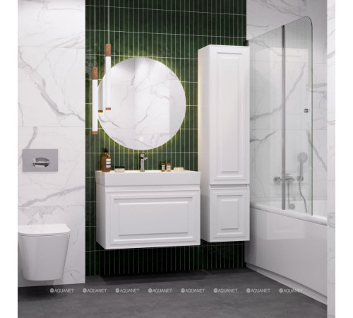 Пенал Aquanet Агата 35 белый сатин 00345485