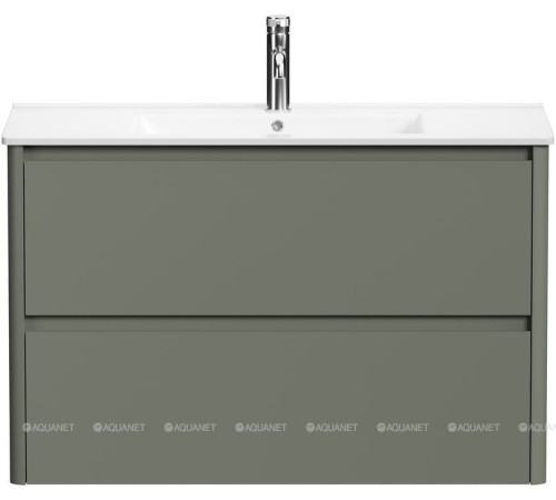 Тумба под раковину Allen Brau Gravity 100 2 ящика олива матовый 1.370010.CGM