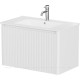 Тумба под раковину Allen Brau GRAVITY 80 1 ящик с фрезеровкой белый матовый 1.370017.WM