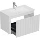 Тумба под раковину Allen Brau GRAVITY 80 1 ящик с фрезеровкой белый матовый 1.370017.WM