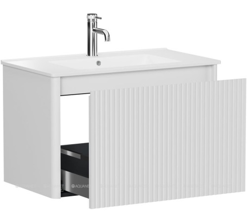 Тумба под раковину Allen Brau GRAVITY 80 1 ящик с фрезеровкой белый матовый 1.370017.WM