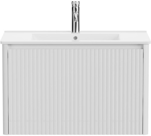 Тумба под раковину Allen Brau GRAVITY 80 1 ящик с фрезеровкой белый матовый 1.370017.WM