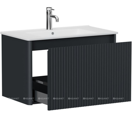 Тумба под раковину Allen Brau GRAVITY 80 1 ящик с фрезеровкой антрацит матовый 1.370017.AM