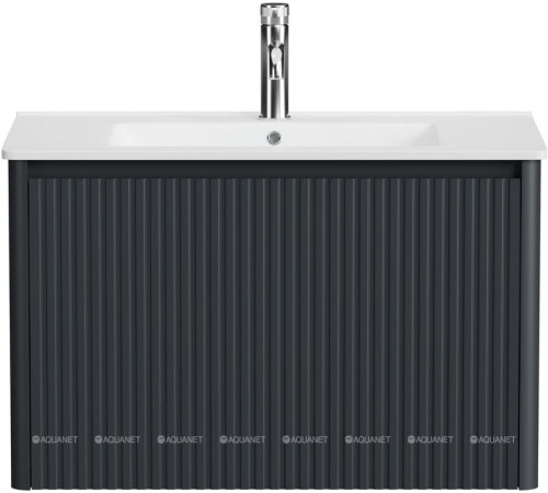 Тумба под раковину Allen Brau GRAVITY 80 1 ящик с фрезеровкой антрацит матовый 1.370017.AM