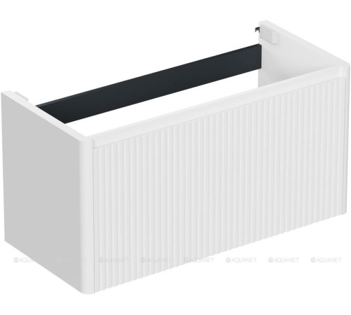 Тумба под раковину Allen Brau GRAVITY 100 1 ящик с фрезеровкой белый матовый 1.370018.WM