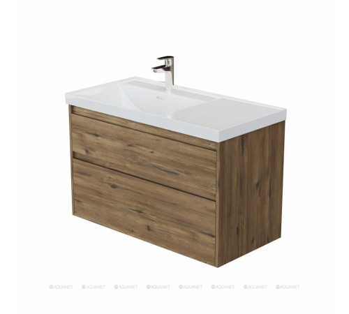 Тумба под раковину Aquanet Nova Lite 2.0 100 L 2 ящика дуб рустикальный 00346320