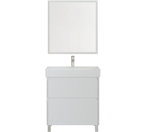 Тумба с раковиной Aquanet Nova Lite 2.0 75 напольная белый глянец 00348195