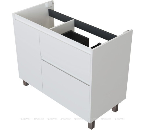 Тумба под раковину Aquanet Nova Lite 2.0 100 R напольная белый глянец 00346340