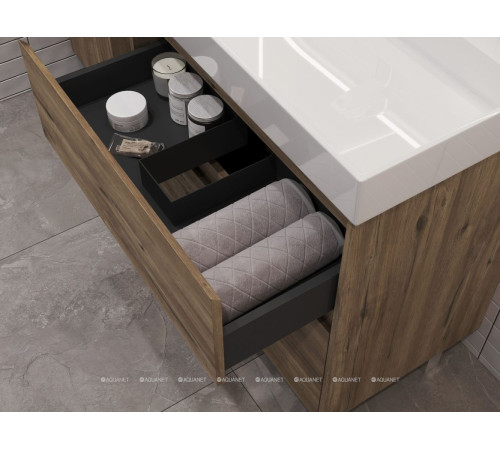 Тумба под раковину Aquanet Nova Lite 2.0 60 напольная дуб рустикальный 00346343