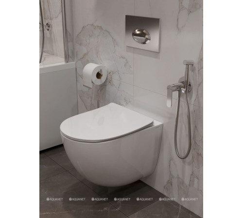 Унитаз подвесной Aquanet EcoVortex Tornado с сиденьем Soft Close 505х360 мм 00348039